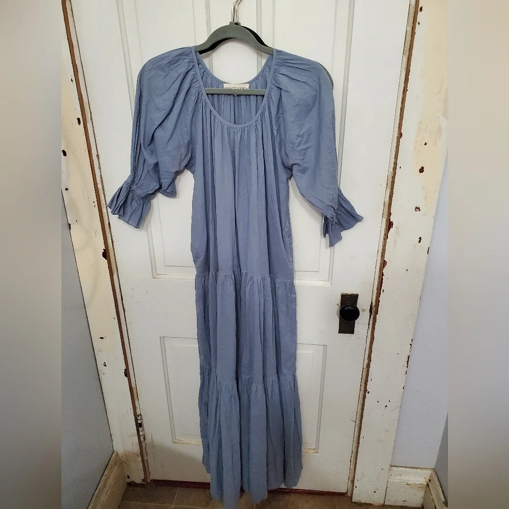 Daughters Of India Sahana Gown - Blue Lagoon - Picture 9 of 11